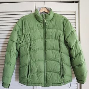 L.L. Bean Green Puffer Jacket Medium